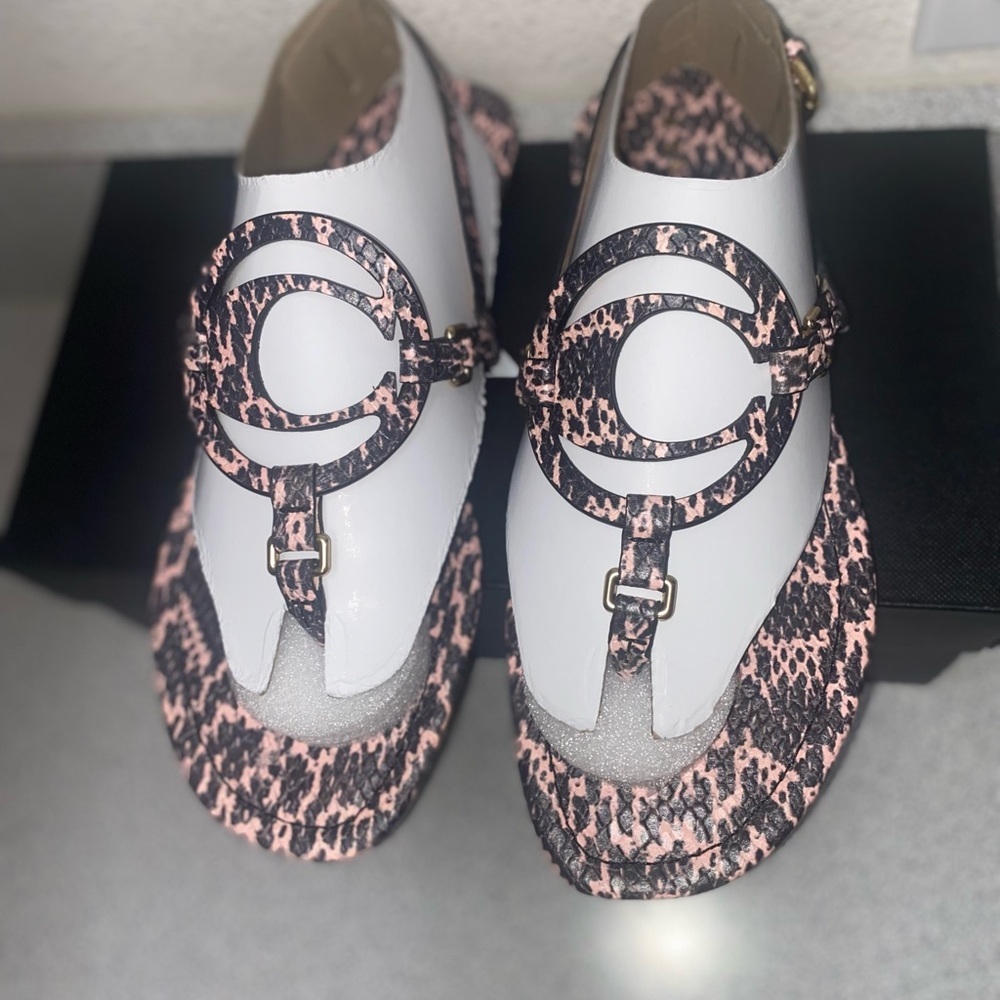 Coach Jeri Size 7.5B Snake-Embossed Sandals NWT - Picture 7 of 16